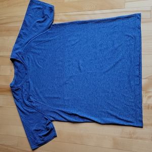 Lululemon Heathered Dotted Blue Metal Vent Tech Short Sleeve Shirt Large